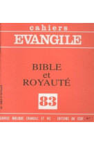 BIBLE ET ROYAUTE (COLLECTIF), NO 83 - COLLECTIF - CERF