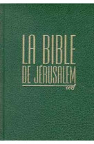 BIBLE DE JERUSALEM COMPACTE SKIVERTEX VERT - EBAF - CERF