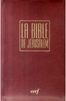 BIBLE DE JERUSALEM POCHE LUXE TRANCHE OR ET RELIURE AVEC FERMETURE ECLAIR - XXX - CERF