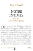 NOTES INTIMES DES MARIE NOEL - Noel Marie - CERF