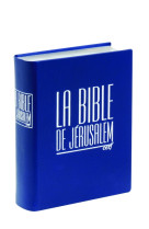 BIBLE DE JERUSALEM MAJOR CUIR BLEU SOUS COFFRET TRANCHES ARGENT - Collectif - BIBLI O