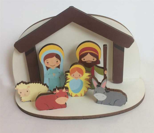 CRECHE EN BOIS - PUZZLE - CRECHE ENFANTINE - ETS PROUVOST - NC
