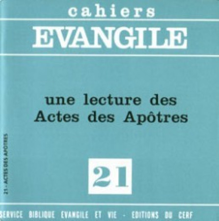 LECTURE DES ACTES DES APOTRES (P. GIBERT NO  21 - Edouard Cothenet - CERF