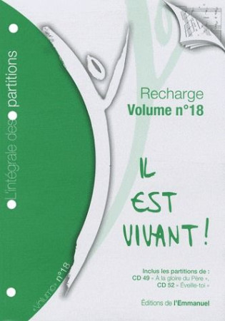 RECHARGE DE PARTITIONS VOL. 18 (2009/2010) POUR CLASSEUR L-INTEGRALE - COMMUNAUTE DE L-EMMA - EMMANUEL