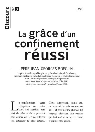 DISCOURS N*3 - LA GRACE D-UN CONFINEMENT REUSSI - PERE JEAN-GEORGES BOEGLIN - TEQUI