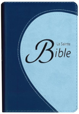 BIBLE COMPACTE SEGOND 1910 / MODELE SOUPLE, DUOTONE BLEU, RUBAN MARQUE-PAGE, TRANCHE ARGENTEE - VERSION SEGOND 1910 - CLC26